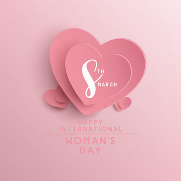 happy international women's day. vector banner design