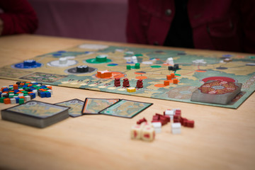 people play board games and have fun