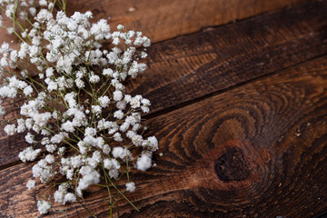 flower vitntage boho white wood