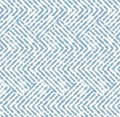 Crédence de cuisine en verre imprimé Bleu blanc Motif géométrique abstrait avec des rayures, des lignes. Fond vectorielle continue. Ornement blanc et bleu. Conception graphique en treillis simple