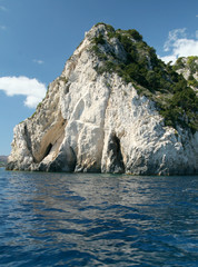 Naklejka premium Blue Caves on Zakynthos island, Greece
