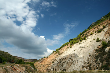 Obraz premium An aggregate mine, Zakynthos island, Greece