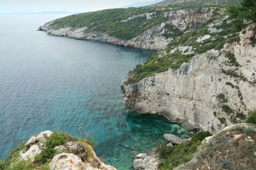 Blue Caves on Zakynthos island, Greece