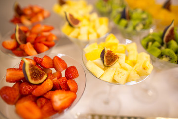 delicious fruits bar with various fruits