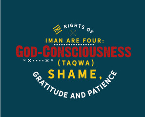 The 4 Rights of Faith: Taqwa, Shame, Gratitude, and Patience (Spiritual Guide)