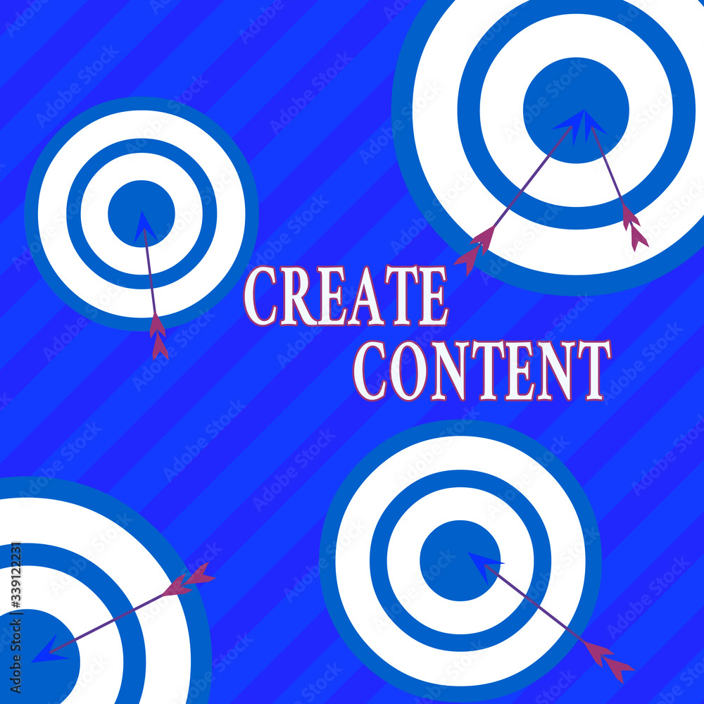 Poster word writing text create content. business photo showcasing something that is to be expressed throug