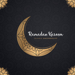 beautiful ramadan kareem design with mandala - obrazy, fototapety, plakaty