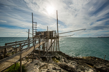 An old trebuchet, typical construction for fishing.