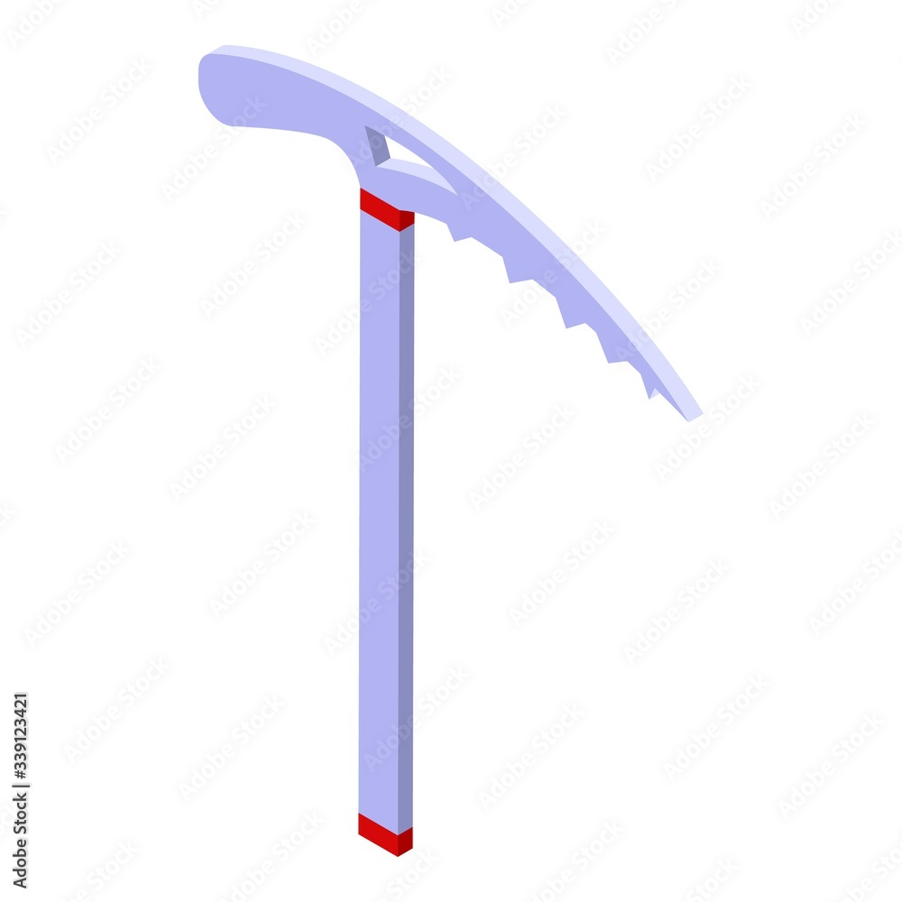 Poster ice pick axe icon. isometric of ice pick axe vector icon for web design isolated on white background