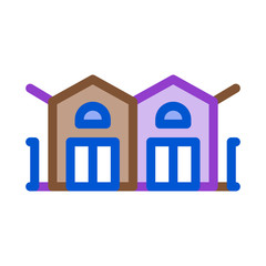 garage network icon vector. garage network sign. color symbol illustration