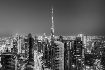 Naklejka premium Dubai city center view, United Arab Emirates 