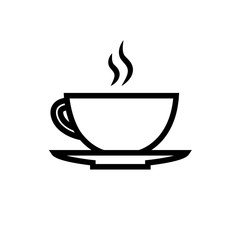 Coffee Cup icon, logo isolated on white background