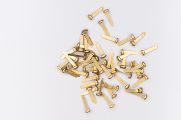 luster clamps in front of white background