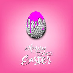 Easter egg decorated in the form of a golf ball