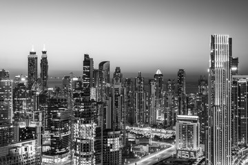 DUBAI - Amazing view on Dubai city center skyline, United Arab Emirates - 339129477