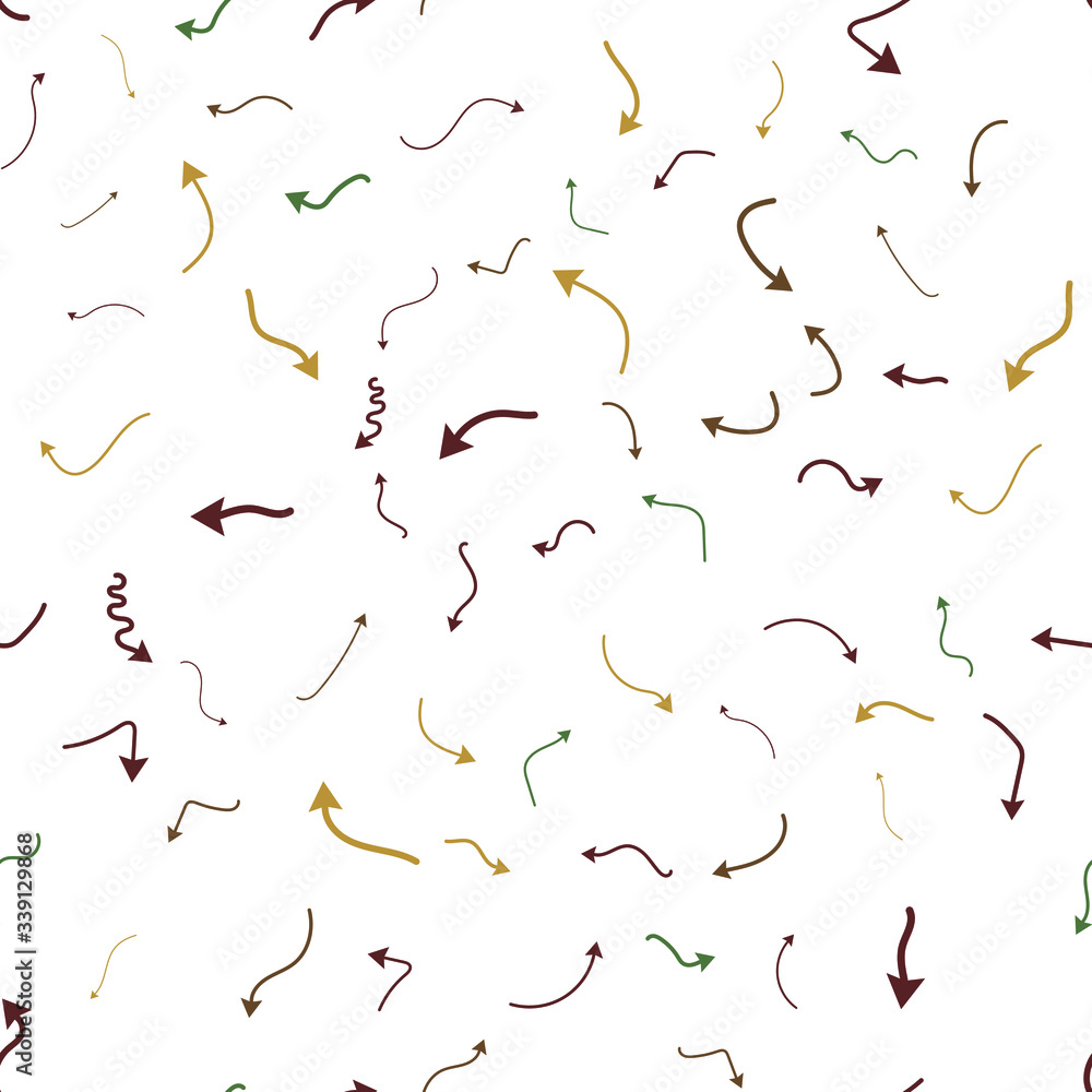 Poster seamless vector pattern with different arrows. modern cursor illustration