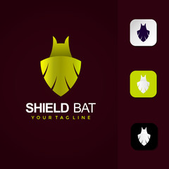 Shield Bad Logo Design Premium Template Vector