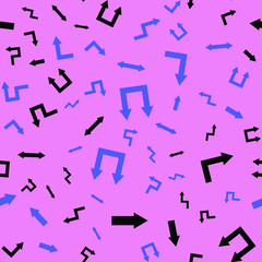 Seamless vector pattern with different arrows. Modern cursor illustration