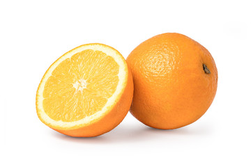 orange isolated include clipping path on white background.stack photo