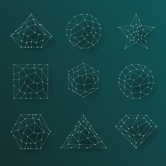 Geometric abstract lines low polygonal background lowpoly illustration background