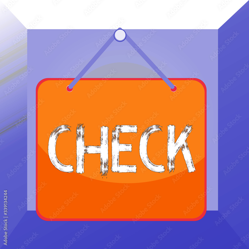 Leinwandbilder conceptual hand writing showing check. concept meaning mark click on a box in order to select a part