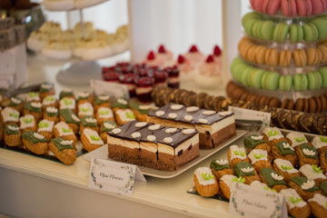 Candy bar with delicious sweets