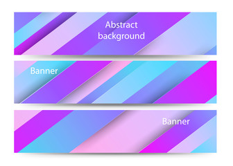 Fototapeta premium Abstract geometric colorful banners. Set - vector stock.