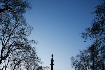 The Columbus monument of Barcelona, Spain