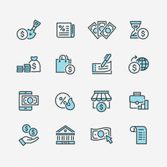 Business and finance web icon set