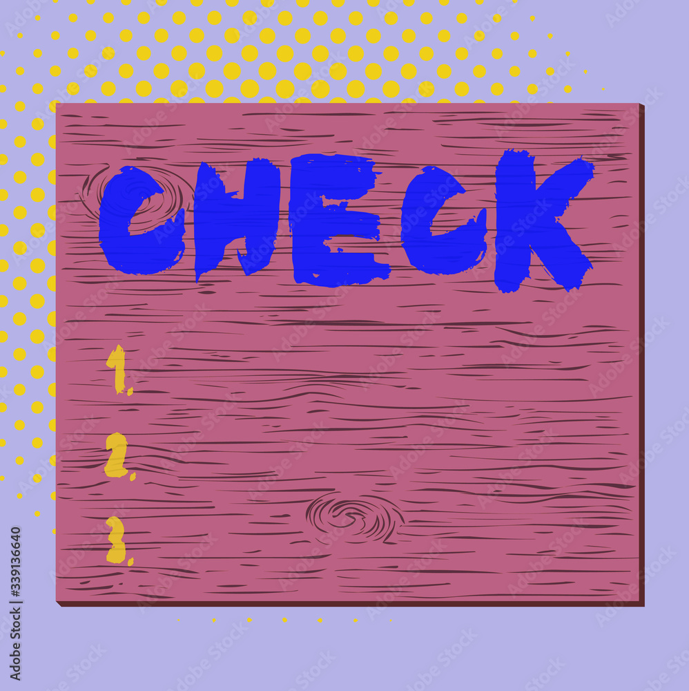 Aufkleber word writing text check. business photo showcasing mark click on a box in order to select a particul