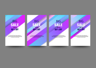 Abstract geometric colorful banners. Set - vector stock.