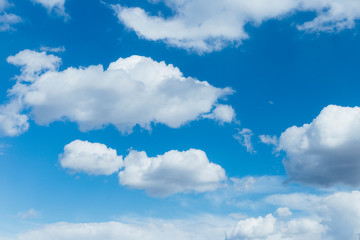 Fototapeta na wymiar blue sky with white and gray clouds.