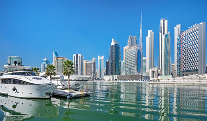 Obraz na płótnie Canvas Dubai city center view, United Arab Emirates