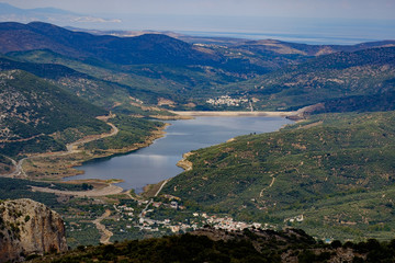 Fototapeta na wymiar Aposelemi Lake and dam Crete Greece