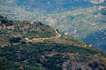 Twisting mountain road, Crete, Greece