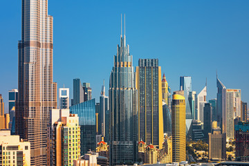 Plakat Dubai city center view, United Arab Emirates