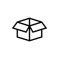 Box line icon, logo isolated on white background