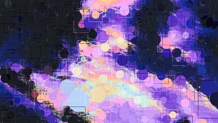 Abstract Colorful Geometrical Artwork,Abstract Graphical Art Background Texture,Modern Conceptual Art.3D Rendering