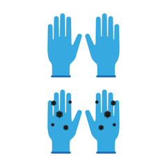 Glove icon. Simple vector flat illustration