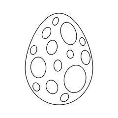 Easter egg linear icon. Thin line illustration. Isolated outline drawing