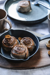 Cinnamon rolls in a pan