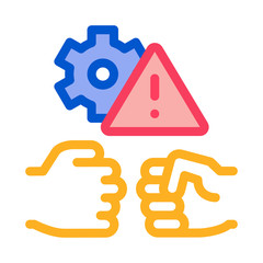 technical dispute icon vector. technical dispute sign. color symbol illustration