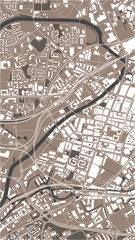 map of the city of Salford, Greater Manchester, North West England, England, UK