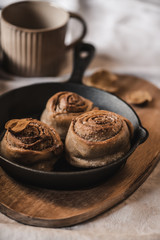 Cinnamon rolls in a pan