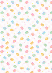 Background illustration made of sweet macarons.