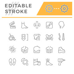 Set line icons of orthopedics