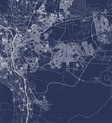 map of the city of Cairo, Giza, Egypt
