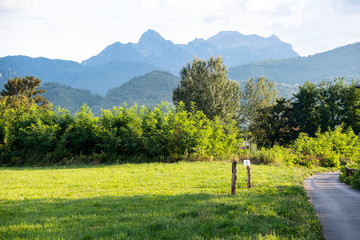 Paysage à travers le nord de l' Italie