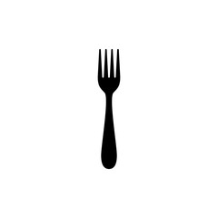 Fork glyph icon and cutlery concept