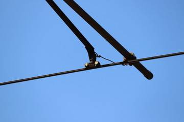 Teile einer Oberleitung